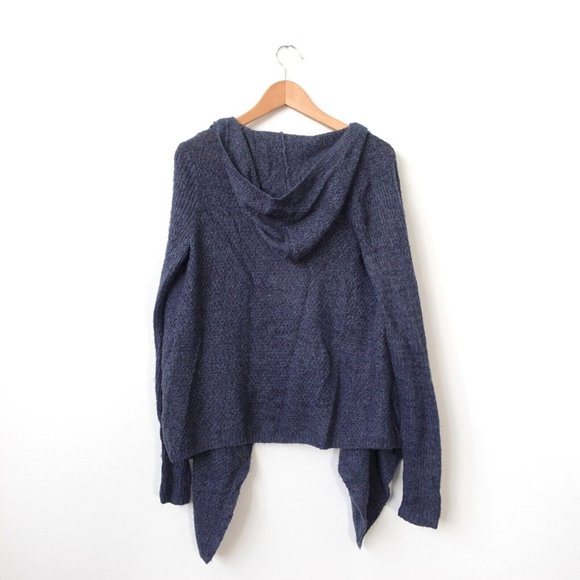 Abercrombie Fitch Sweater Womens Small Wool Cardigan Knit Open Hooded Waterfall - Picture 2 of 8